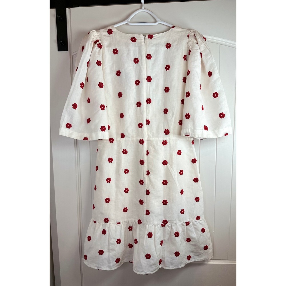 Anthropologie x Rhode Mariana Dress Scarlet Daisy White Red Floral Mini NWT - Picture 5 of 6